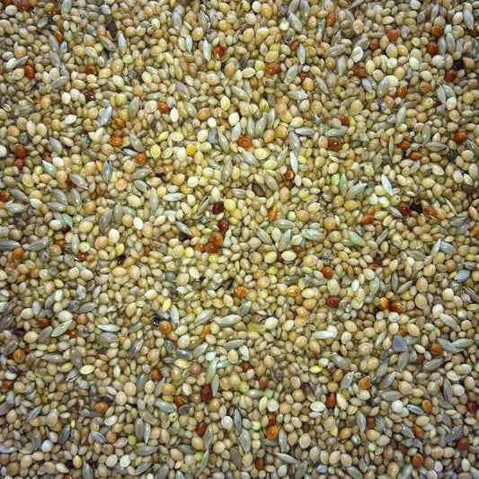 SuperClean daily diet for foreign finches, containing mixed millets.