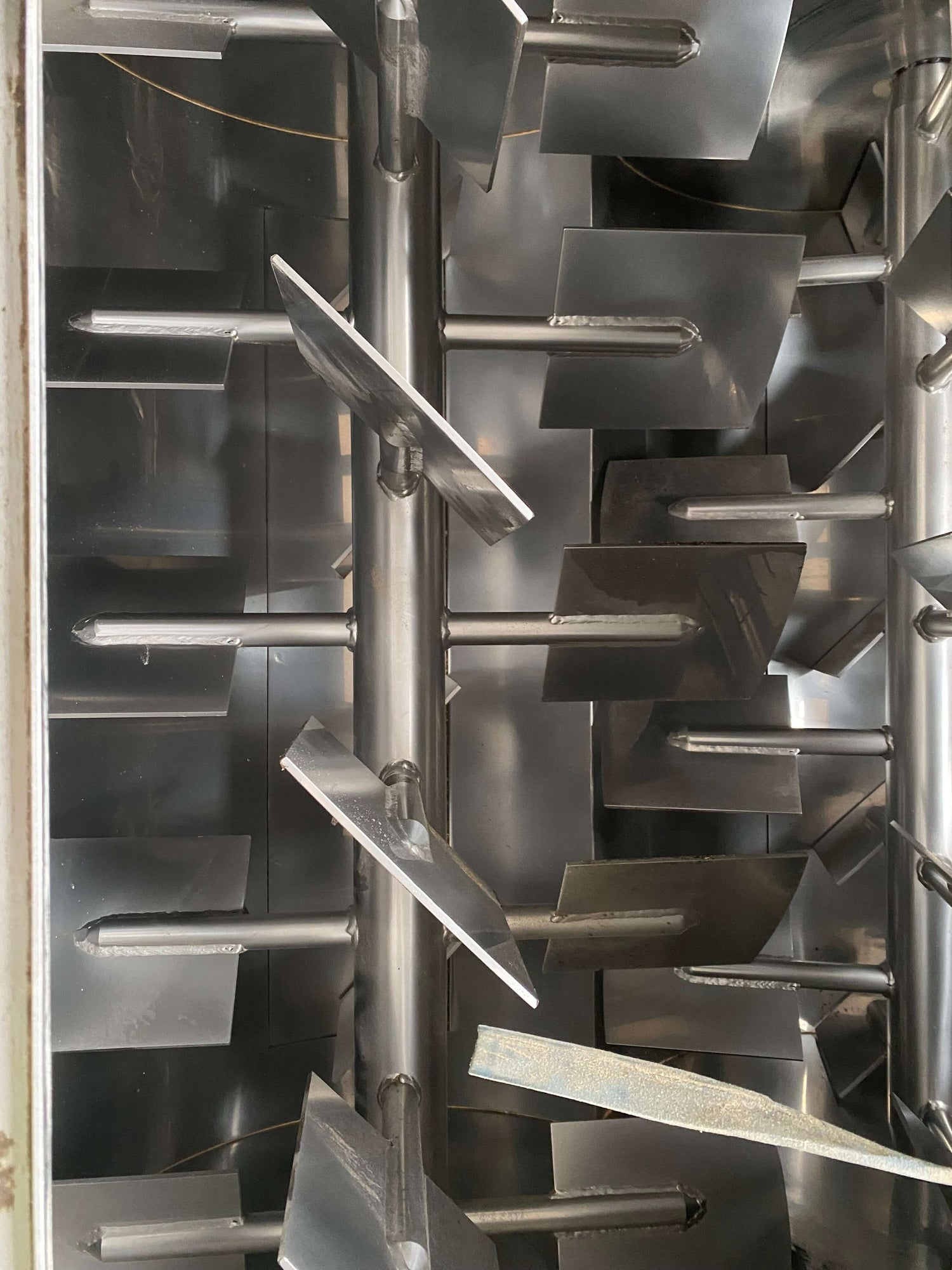 Inside our bird food cleaning machine