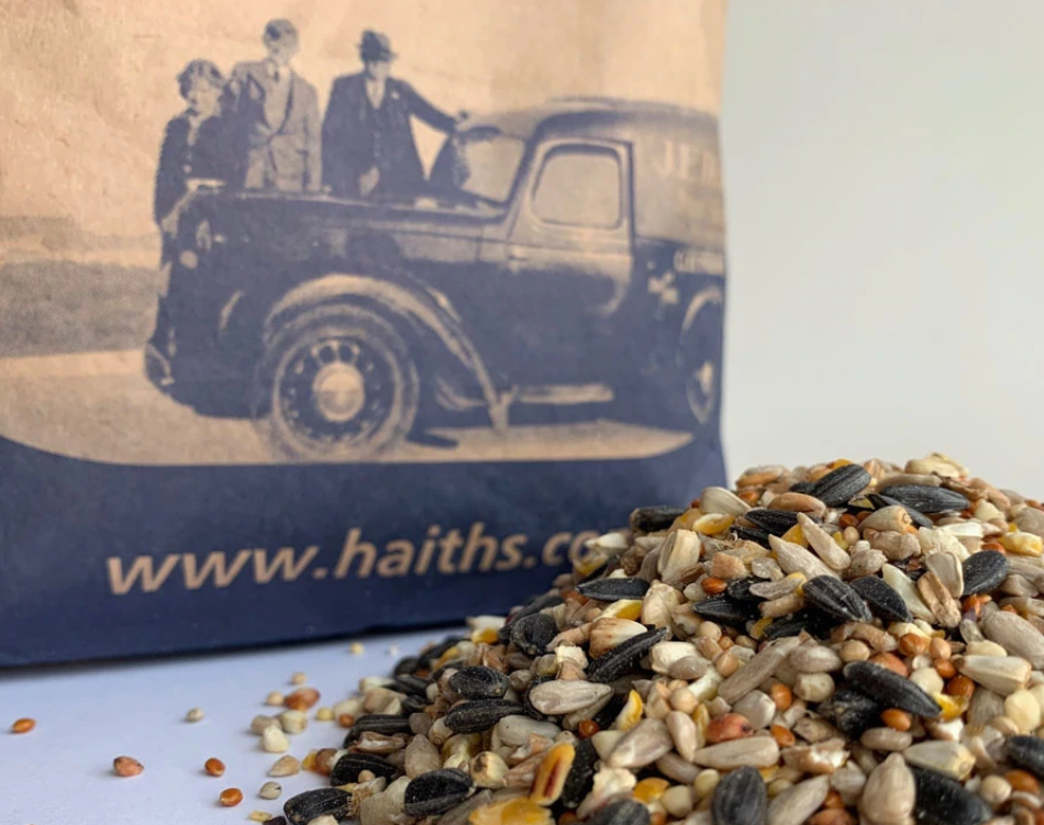 Haith's old bags bird food used to be packaged in