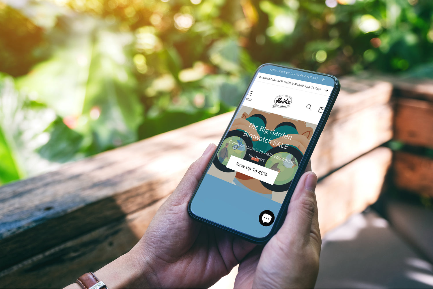 Download the Haith's bird food, feeder and seed app here
